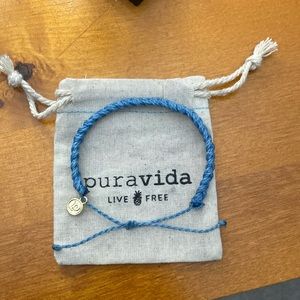 Blue pura vida braided bracelet